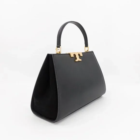 Tory Burch Women's Eleanor Leather Suede Satchel Handbag Black OS - Picture 5 of 12